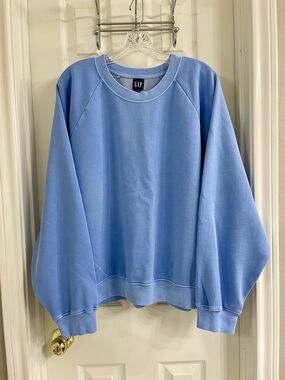 GAP Raglan Crewneck Sweatshirt in Powder Blue Size XL